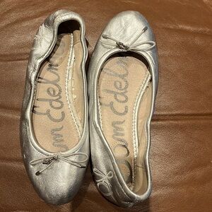 Sam Edelman Silver Ballet Slipper Shoes